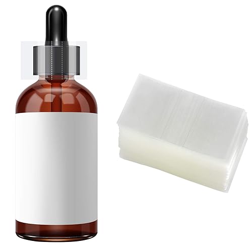 Bandas retráctiles, 1.772 x 0.906 in, 600 piezas selladoras térmicas perforadas transparentes para botellas, tarros, tubos de brillo de labios que