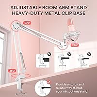 Vista 8 de MAONO Micrófono USB, 192kHz/24bit Plug & Play PC Podcast condensador cardioide metal kit de micrófono con chip de sonido profesional para grabación