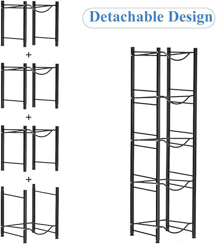 Miniatura 3 de Water Jug Holder 5 Gallon Water Bottle Holder Storage Organizer Detachable Water Cooler Jug Rack Sand 5 Tier with Anti-slip Rubber for Home Kitchen