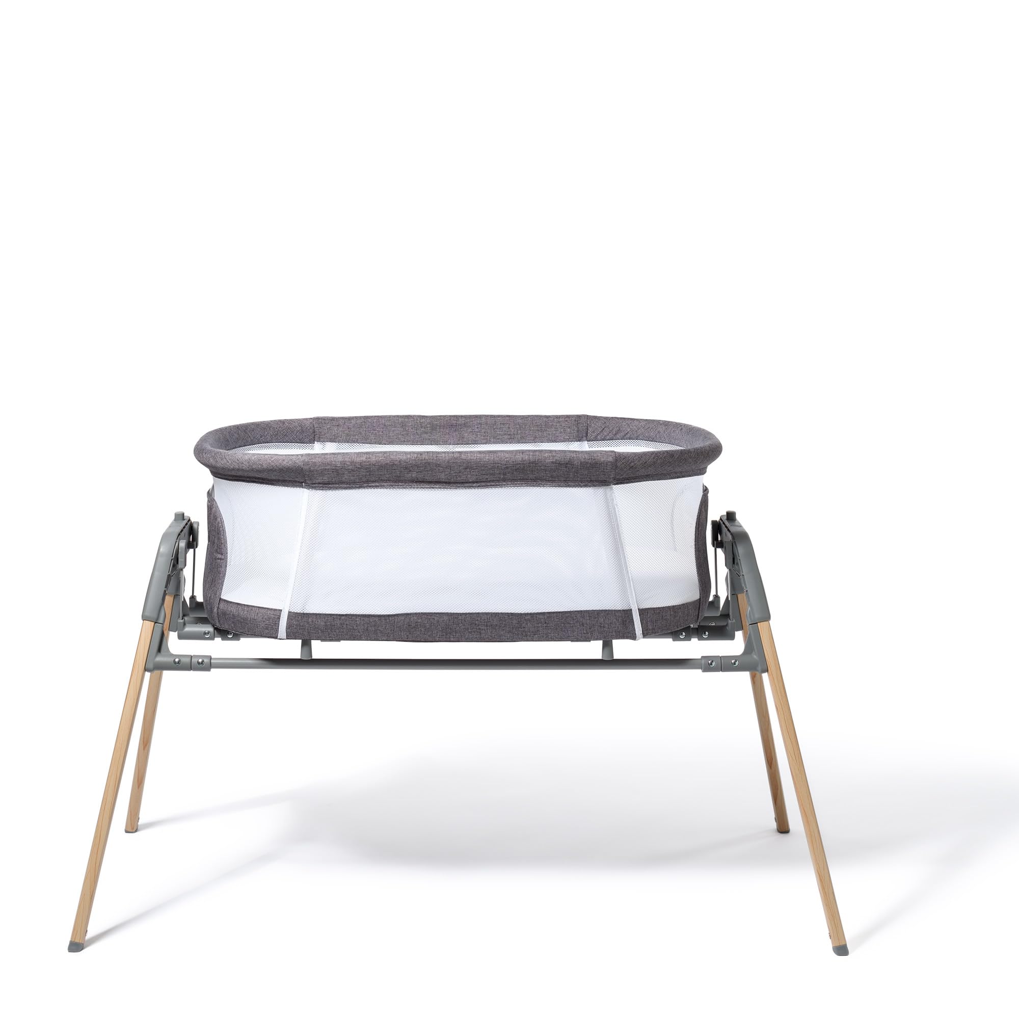 William Kent 1733 Berceau Balancelle Weswing | 3 en 1 Berceau & Transat Bébé & Bassinet | Sac de Rangement, Capote et moustiquaire Inclus | Matelas déhoussable | Gris