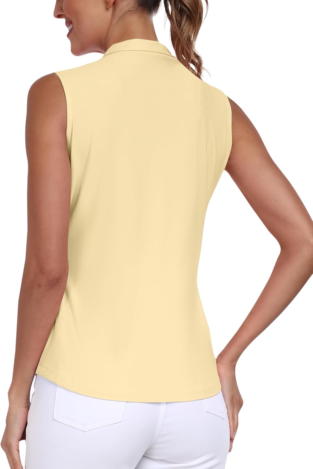 AIRIKE Sleeveless Golf Shirts for Women UPF 50+ Quarter Zip Quick Dry Tennis Workout Tank Tops - Image 7