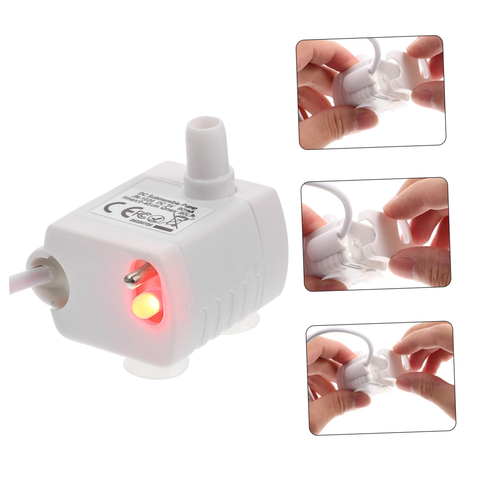 Bomba de Fuente para Gatos Luz, USB 5v/1a, ABS Blanco