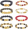 ANATTASOUL Pixiu Bracelet Piyao Bracelet for Health Feng Shui Black Obsidian Wealth Bracelet Pi Xiu Amulet Bracelet for Men Women Attract Good Luck and Wealth