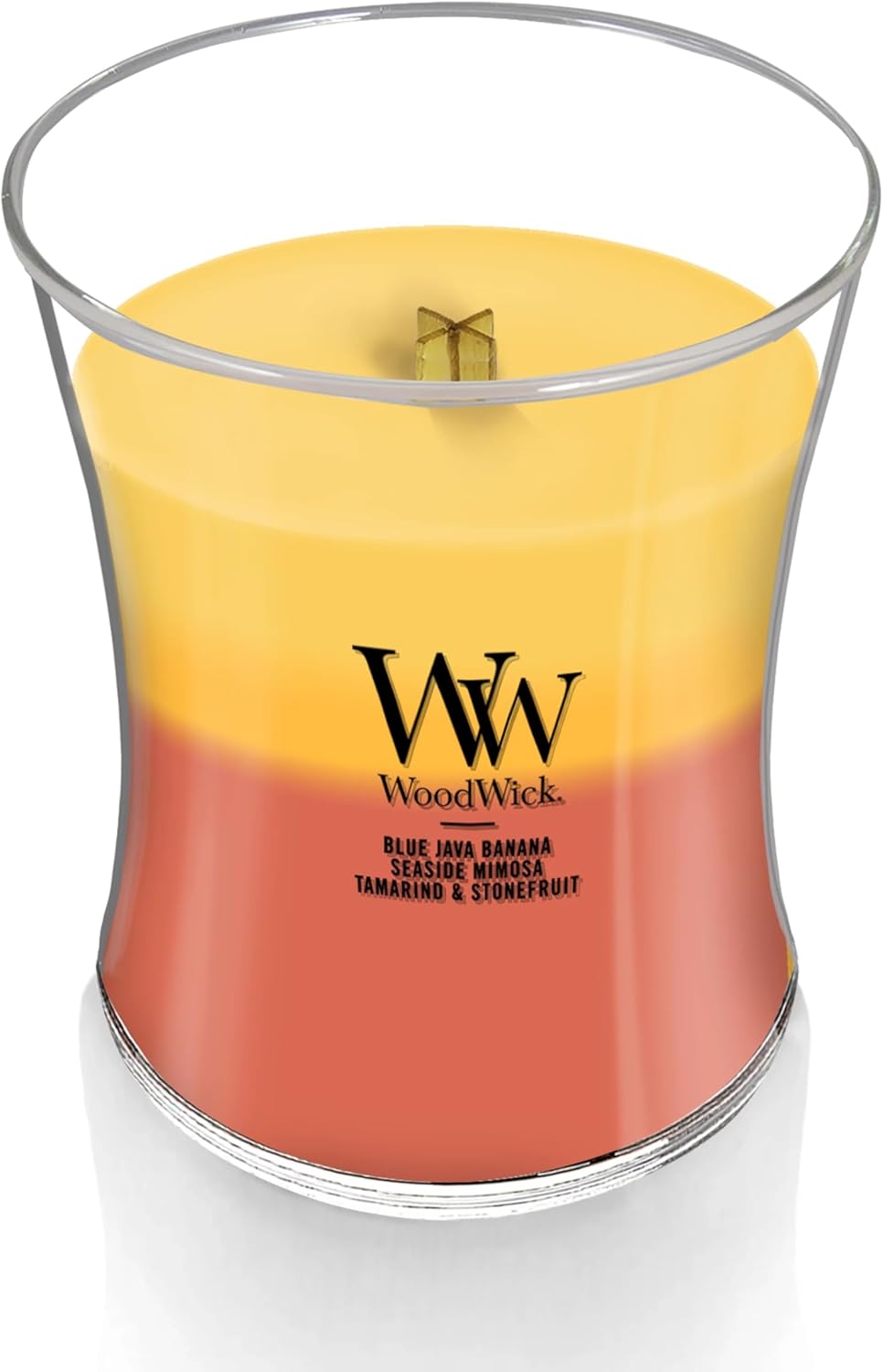 WoodWick Tropical Sunrise Trilogy Gifts for Women and Men, 9.7 oz Medium Hourglass Trilogy Candle with Crackling Wick