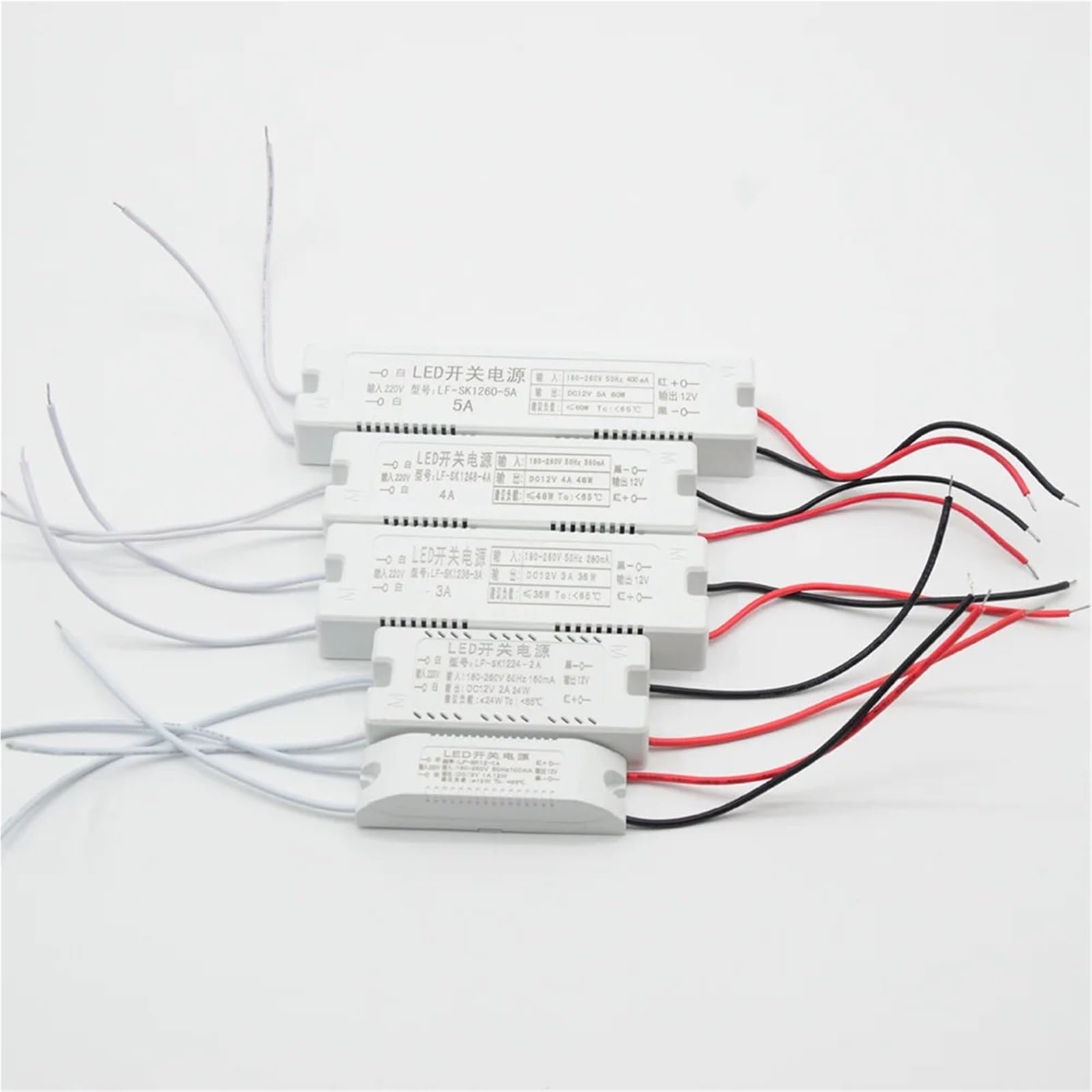 1 Uds. Fuente de alimentación conmutada LED DC12V DC/24V caja de maquillaje con espejo inteligente armario espejo de baño fuente de alimentación de conducción(5A12V 60W)