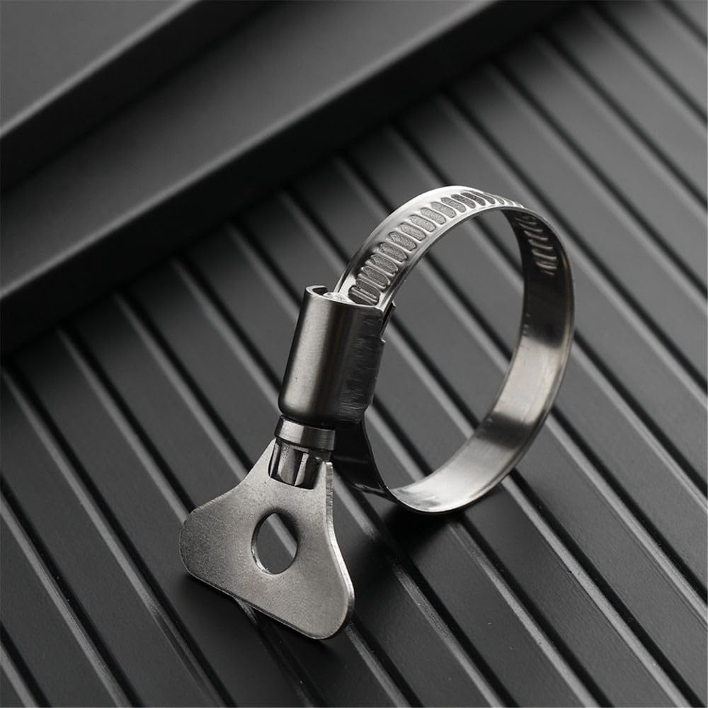 Colliers de Serrage pour tuyaux en Vrac de différe 1 Collier de Serrage en T Acier Inoxydable 201 avec poignée for Tuyau d'air, d'eau et Carburant, 10 à 60 mm(40 60 mm)