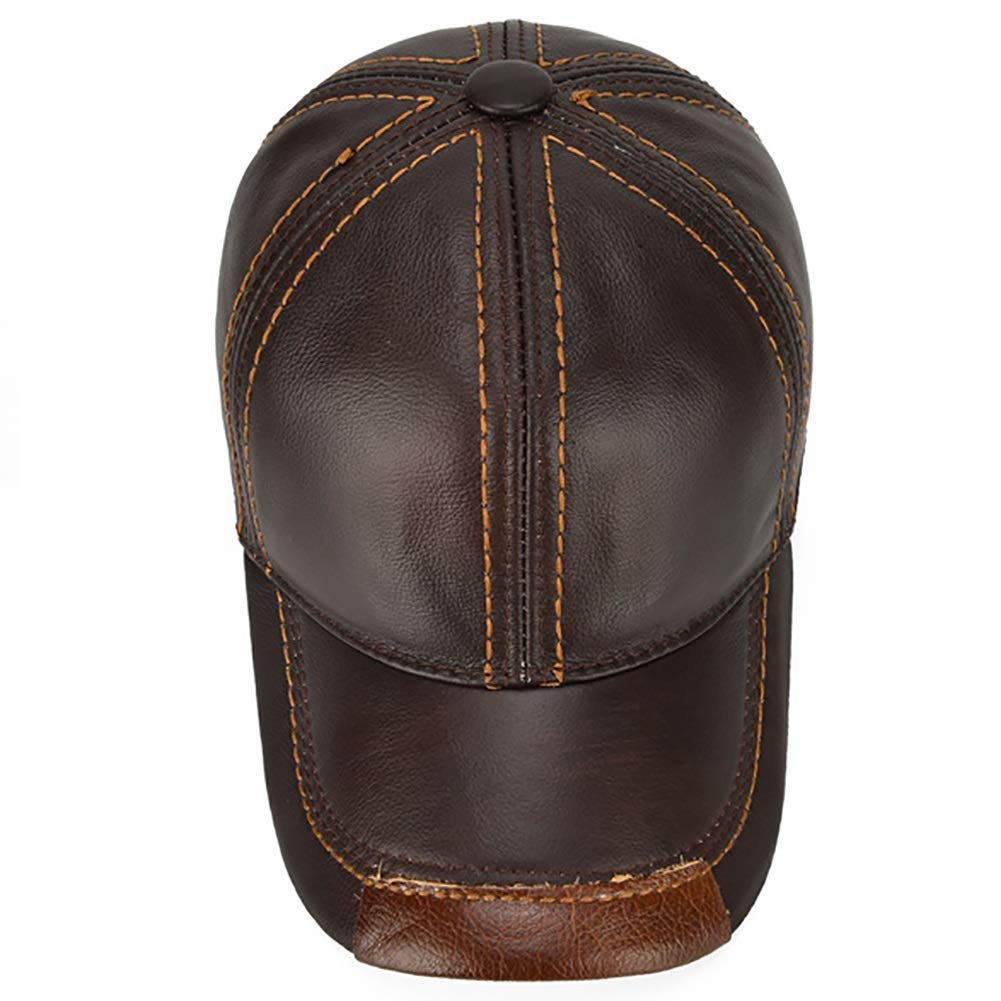 Sombreros de invierno, cuero unisex Golf gorra de béisbol de cuero con correa ajustable con gorra de hombre sombrero de primavera y otoño