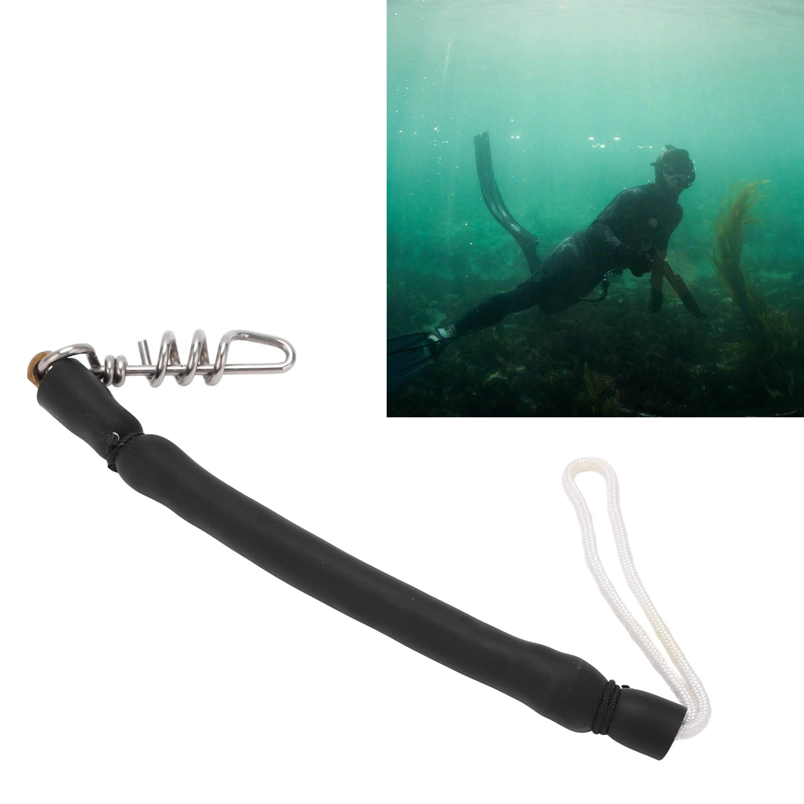 Bungee Cords Shock Cord Bungee Fishing Harpoon Connector Accessory Spearfishing Shock Cord Spearguns Bungee 360° Swivel Connector for Fishing