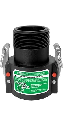 Green Leaf GLP 150 B NL Series Polypropylene Gator Lock Cam Lever Coupling, Non-Locking, 1-1/2" Female Coupler/Male Thread
