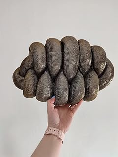 Knot Pillow, Black Gold Knot Pillow, Knot Cushion, Dark Gold Knot Pillow, Gold Knot Pillow, Large Knot Pillow, Large Floor Pillow, Gold Knot