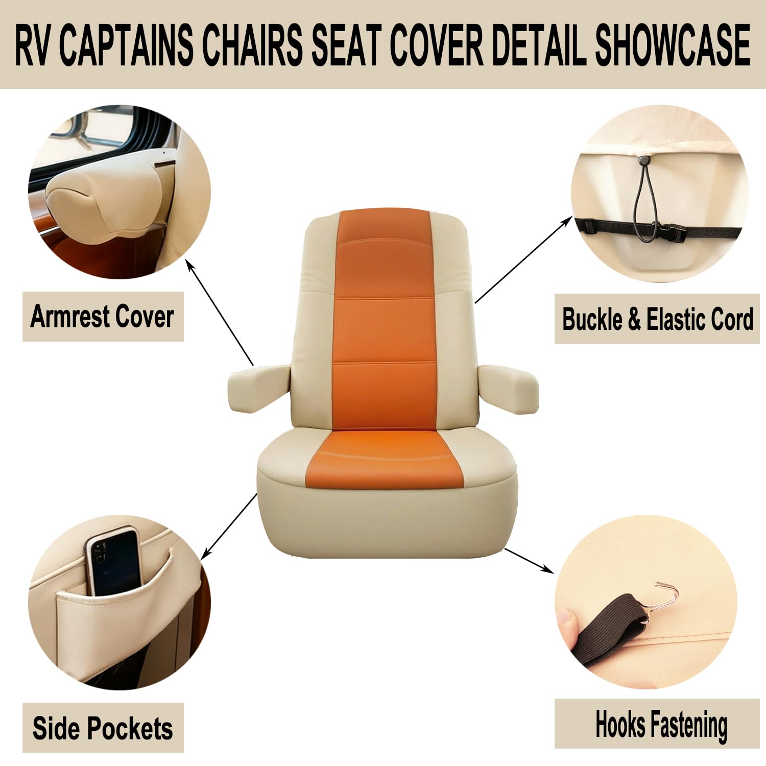 Amazon.com: Wuples RV Captain Chair Seat Covers Motorhome Seat