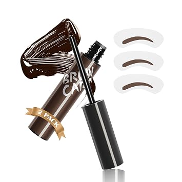 Peel Off Eyebrow Gel Brow Gel Waterproof 2 PCS Dark Brown
