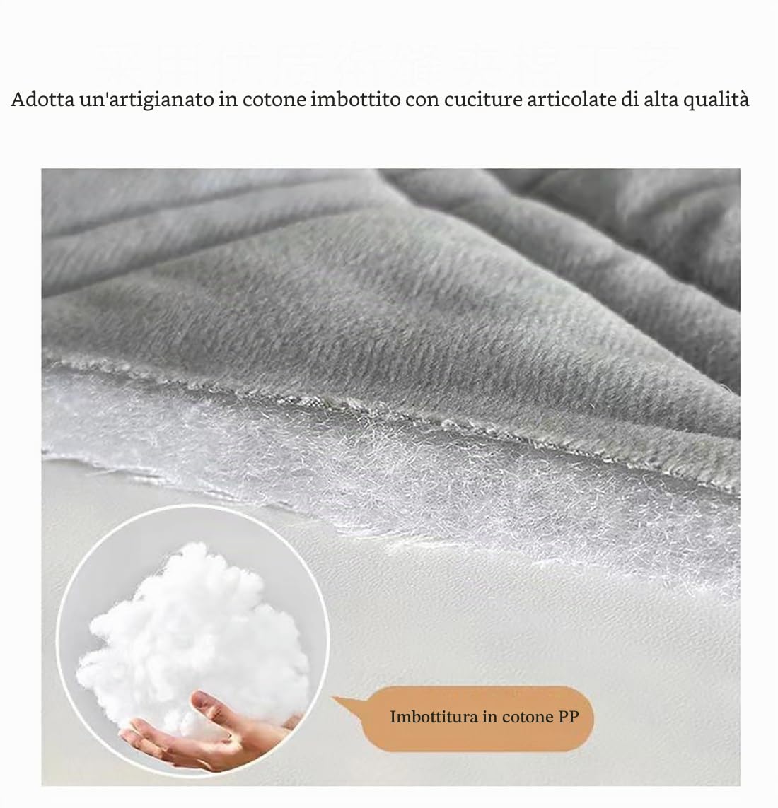 Copri Testata Letto Matrimoniale/Singolo Imbottito Premium,Copri Testiera Letto Universale,Copritestiera Letto Velluto Fodera Elastica Protezione Addensare Anti-Graffio ( Color : Beige , Size : 180cm(
