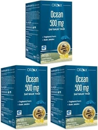 Ocean Saf Omega 3 Bal k Ya  500 Mg 60 Kaps l X3 Adet 101746-3-1