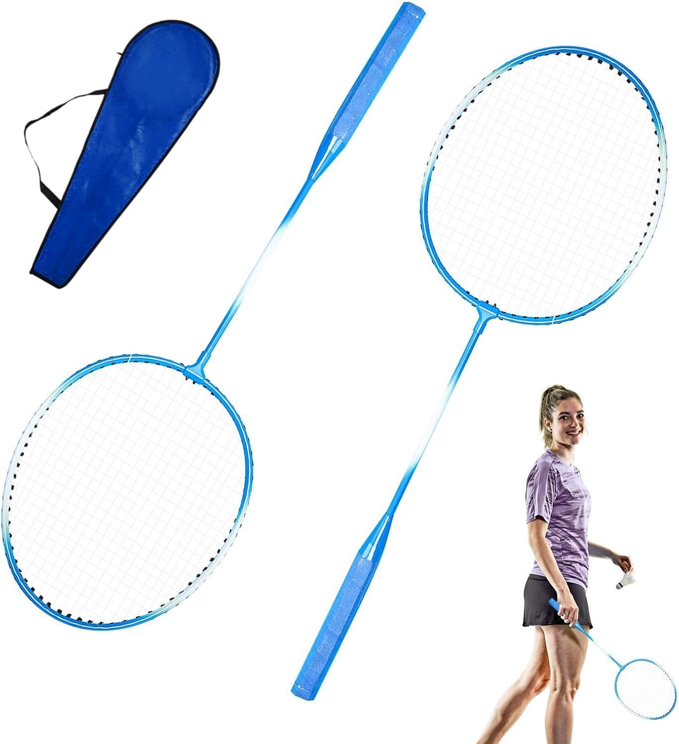 Badminton Rackets Set Portable 2 Player Badminton Rackets