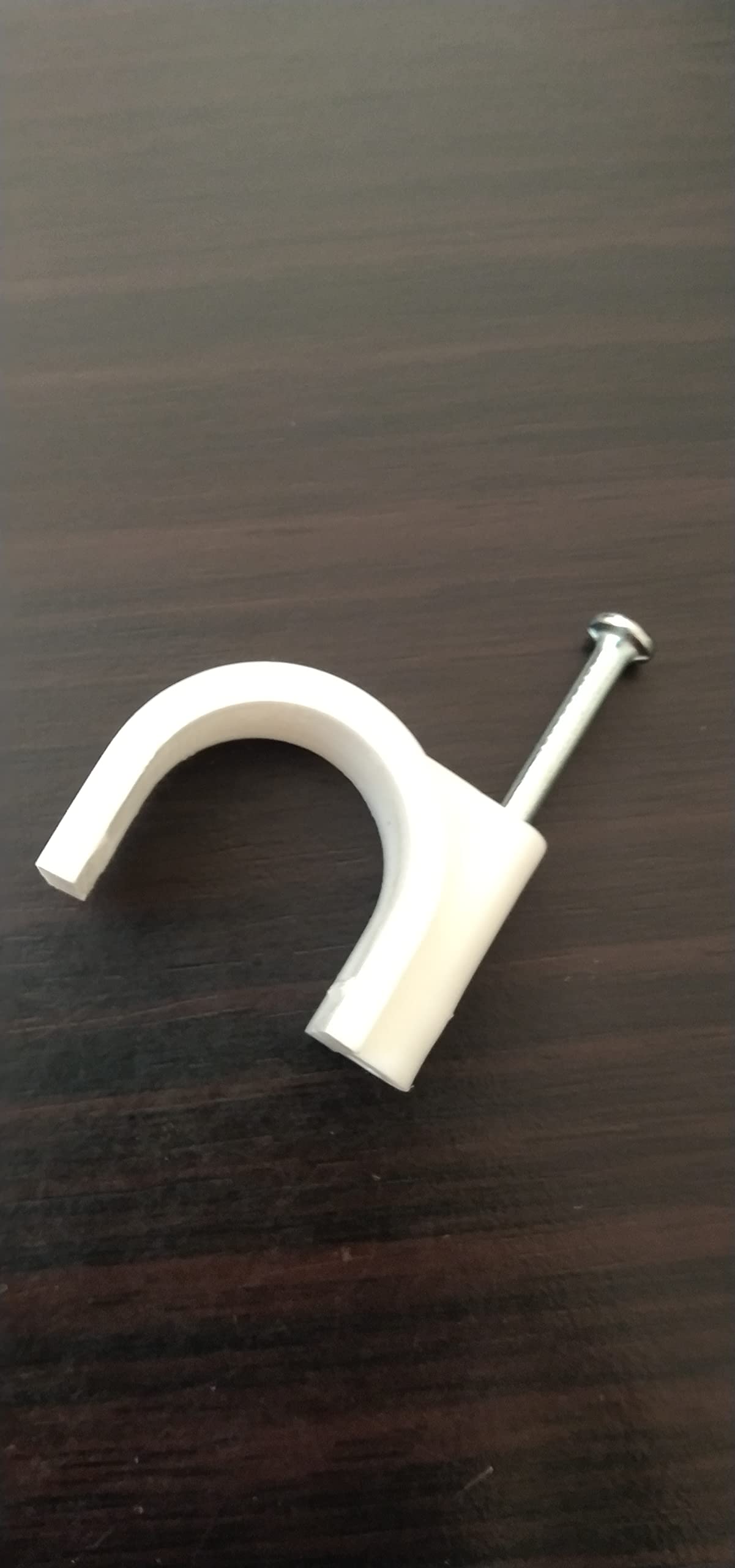 AFT 6 mm circle cable clips with metal nail white pack of 100 pics-image-27