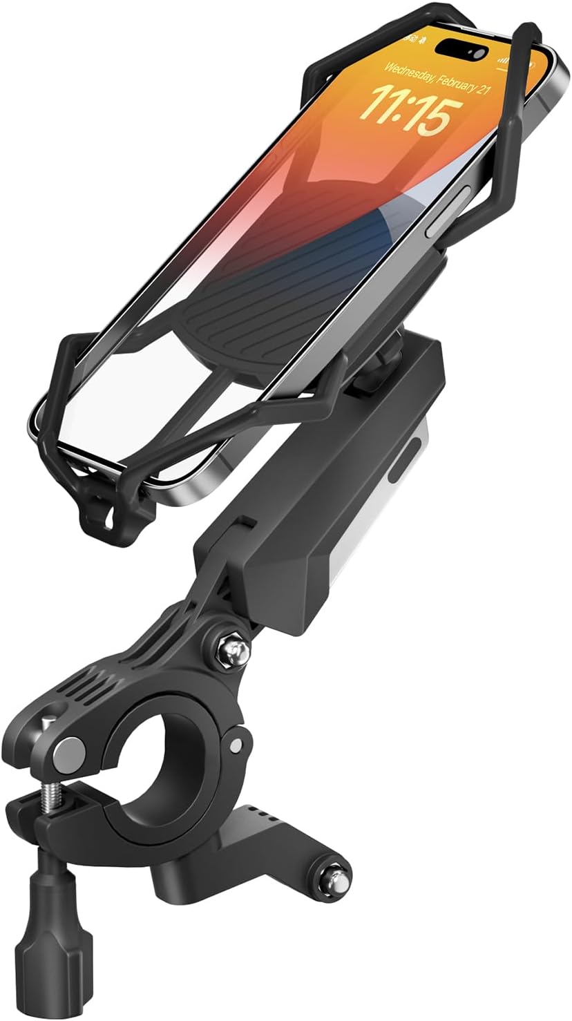 Viozon Soporte de teléfono para bicicleta, soporte de teléfono para motocicleta, compatible con teléfonos de 4.7 a 7.2 pulgadas, bloqueo rápido,