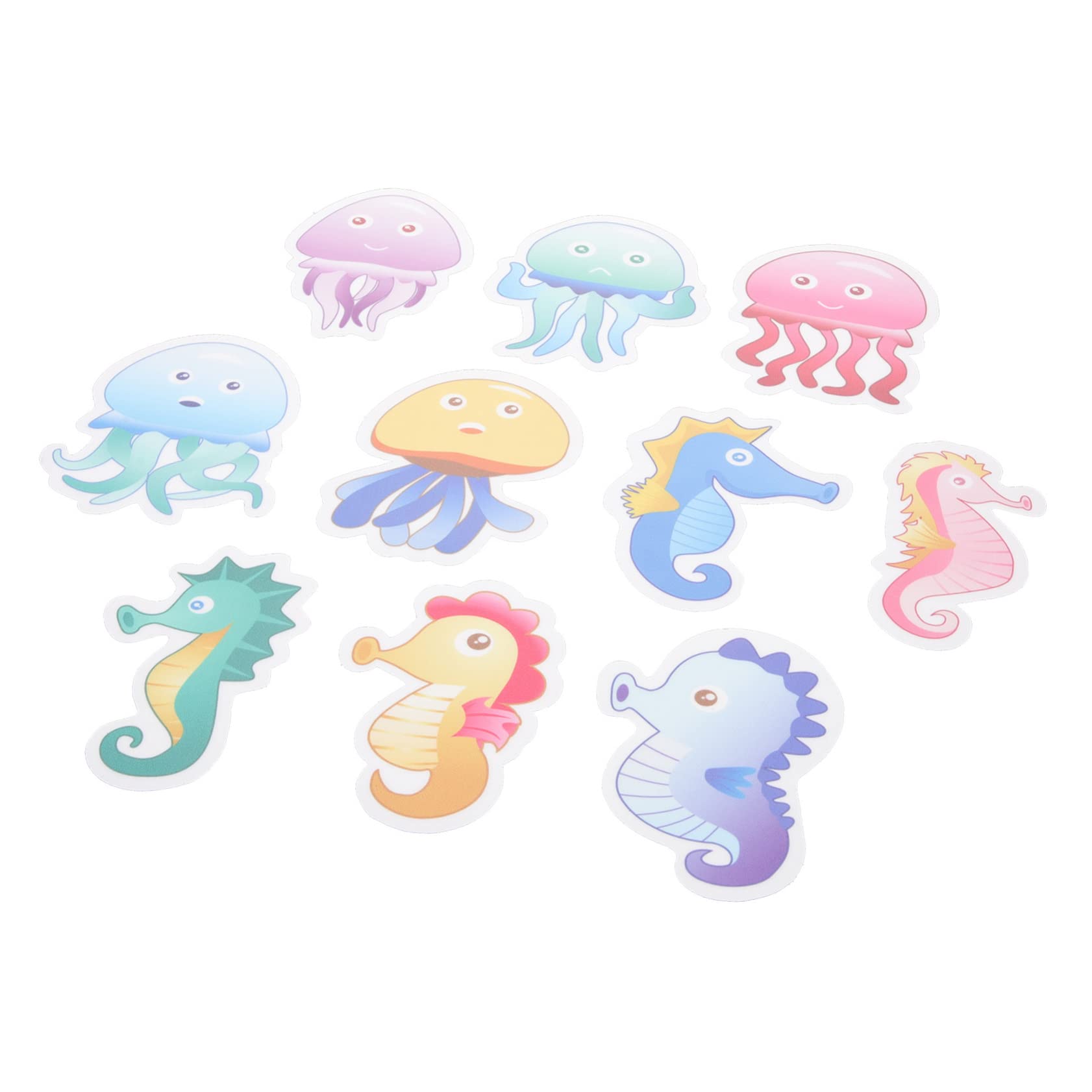 Cabilock 10Pcs Non Slip Bathtub Stickers Cartoon Wall Decals for Safety Easy to Apply Bathroom Decor Slip Design for Smooth Surfaces for Bathtubs and Showers