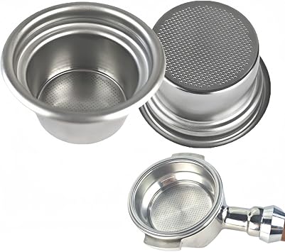 58mm Stainless Steel Coffee Filter Basket 4 Cup Capacity for Bottomless Portafilter for Various Espresso Machines Precision Filtration Accessory for Rich Flavor Extraction and Consistent Brewing