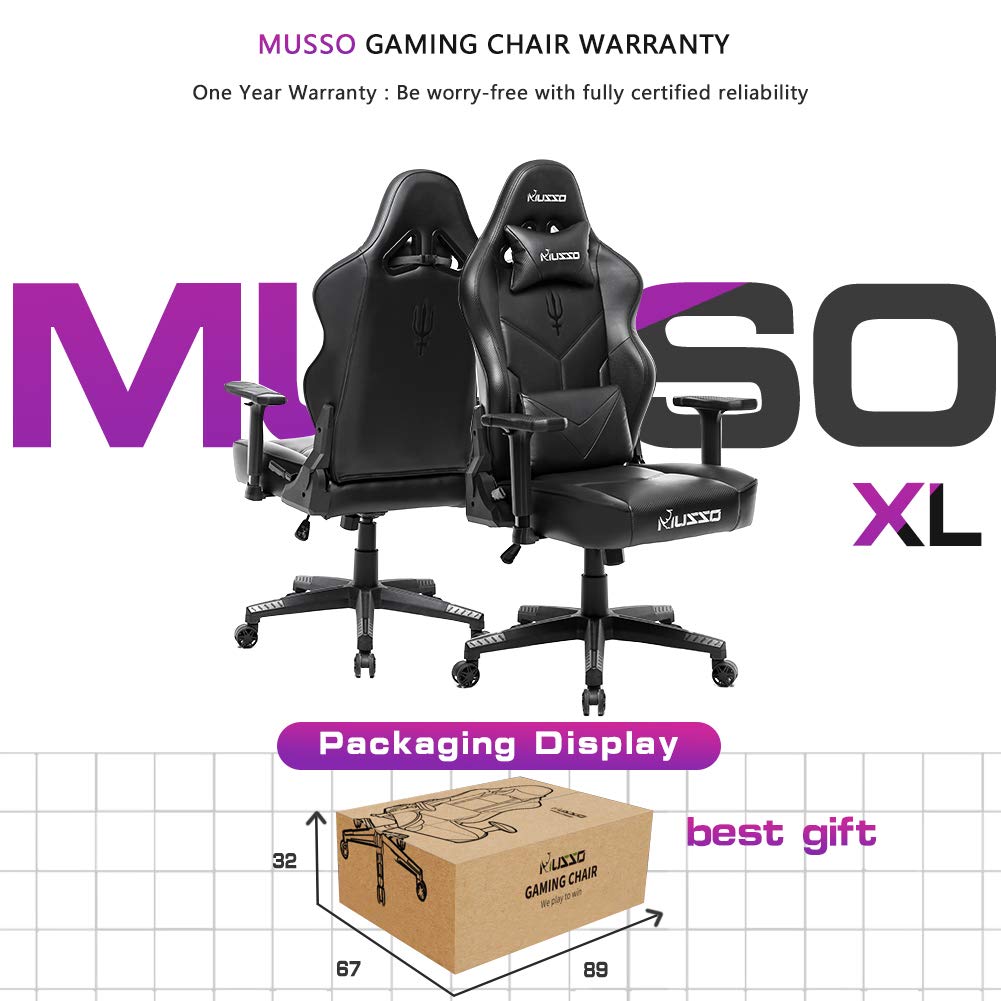Buy Musso Gaming Chair with Panther Embroidery, Heavy Duty Adjustable