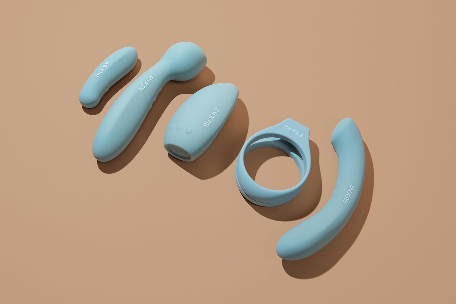 Bloomi Caress Massager - Silicone Device Massager Wand - Clit Stimulation & Clitoris - Waterproof - Female Wellness Deep Vibrations - 6”L