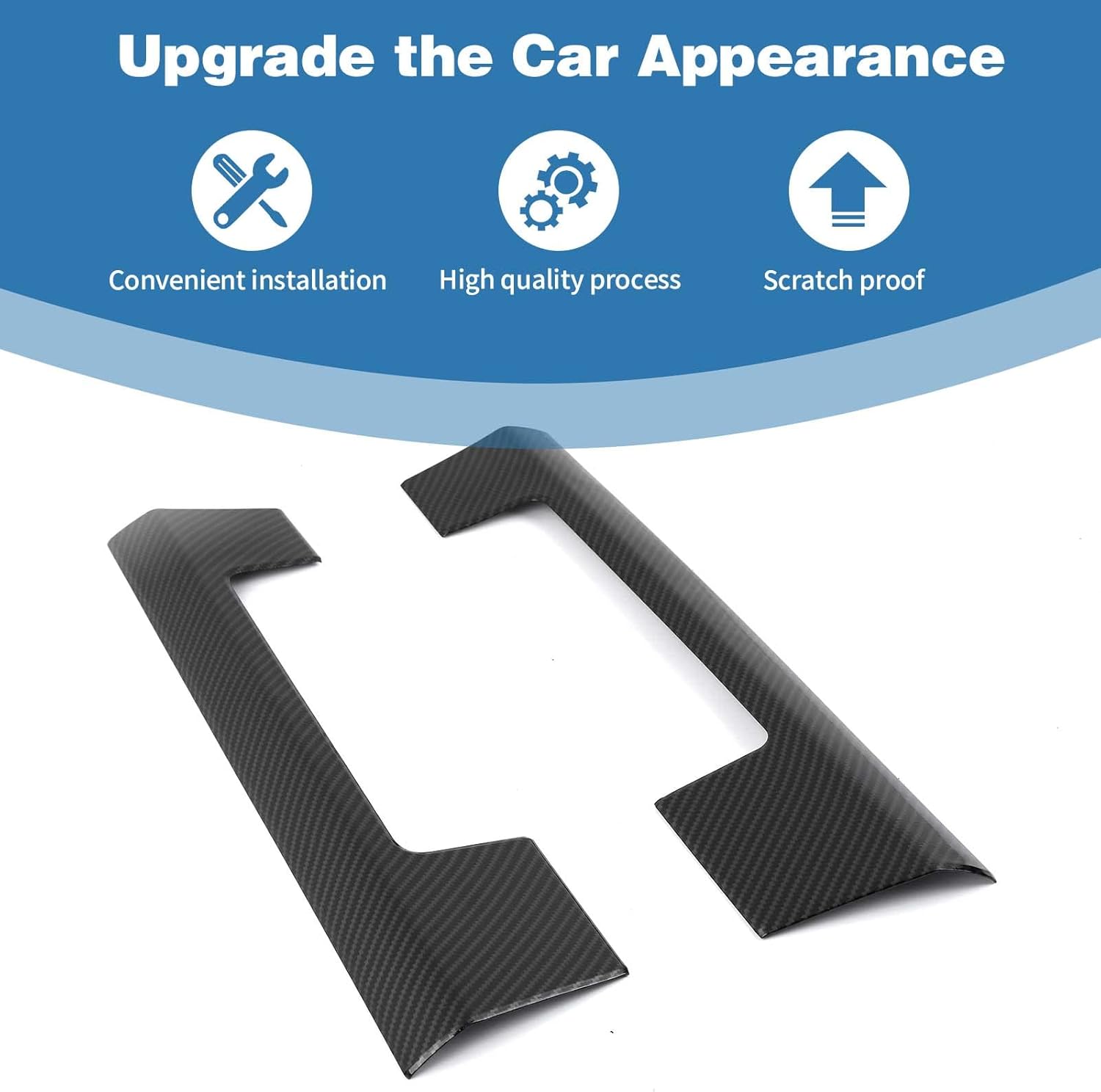 for RAM Carbon Fiber Center Console Gear Shift Side Panel Trim Cover for Dodge RAM 2010 2011 2012 Carbon Fiber Interior Accessories 2pcs