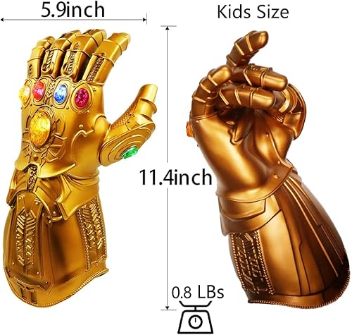 Miniatura 2 de Polyacer Guantelete del infinito, guantes electrónicos del infinito, guantelete del infinito de superhéroe, piedras del infinito iluminadas,