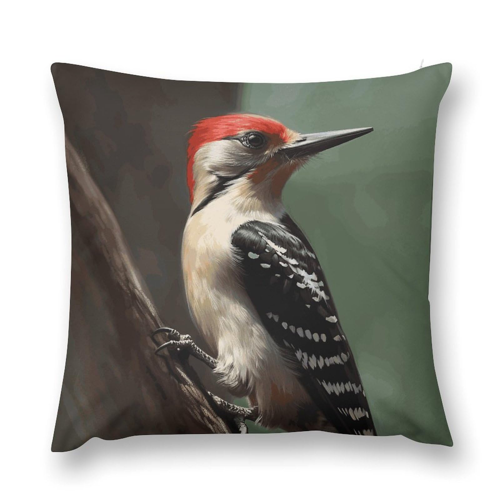 MUSM Woodpecker Throw Pillow Cover 26 "x26 Wrinkle&Fade Resistant Cozy Soft Plush Pillow Case Protector Double-Sided Personalized Pillowcase Pillow Shams Cushion Cover for Home