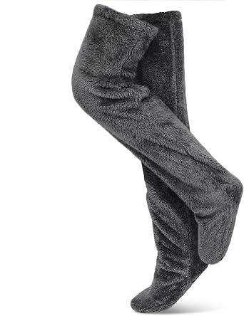 Rednow Snugg Cozy Fuzzy Plush Warmth Long Winter Leg Warmers Over The Knee Home Sleeping Slipper Socks