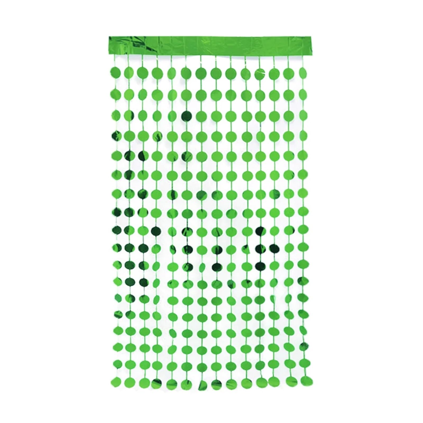 EnxJire Fringe Backdrop Curtain 1X2M Glitter Curtains for Party Decoration Round Tinsel Streamer Foil Fringe Festivals Wedding Backdrop(Green)
