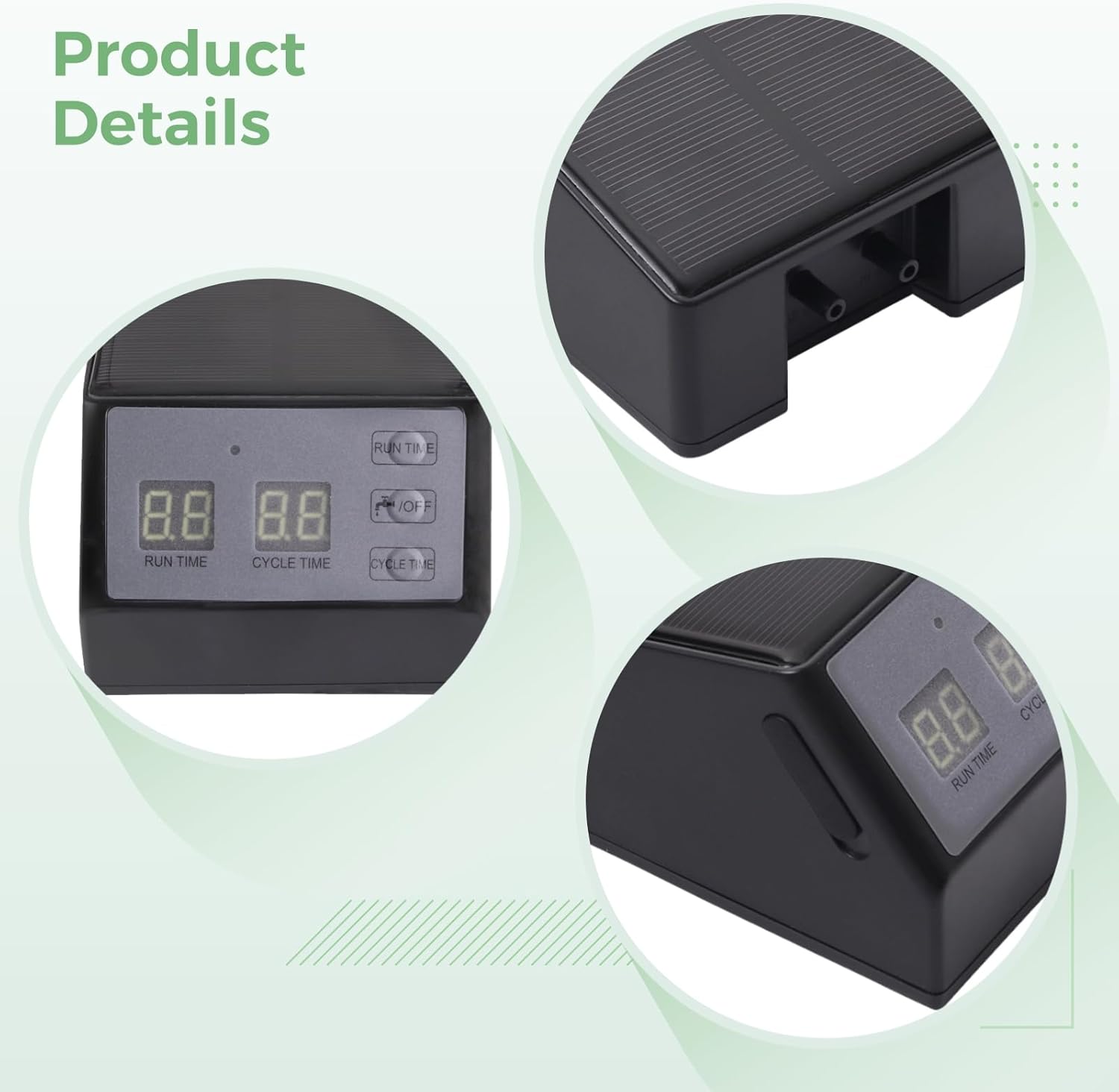 Lcd Display Plant Waterer Automatic, Intelligent Drip Irrigation System, Easy Multiplant Watering, Solar Powered Indoor, For Pots Gardens, 600 Ml/Min Flow