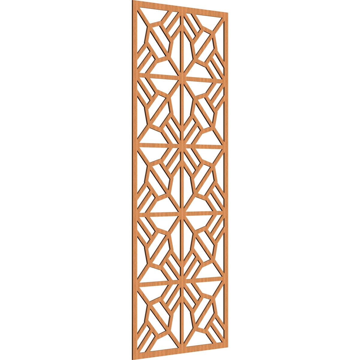 31 3/8"W x 79 3/8"H x 1/4"T Auburn Decorative Fretwork Wood Wall Panels, Cherry
