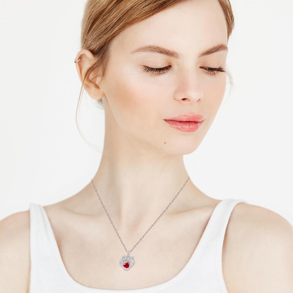 Amazon.com: Silver Strawberry Necklace for Women Sparkly