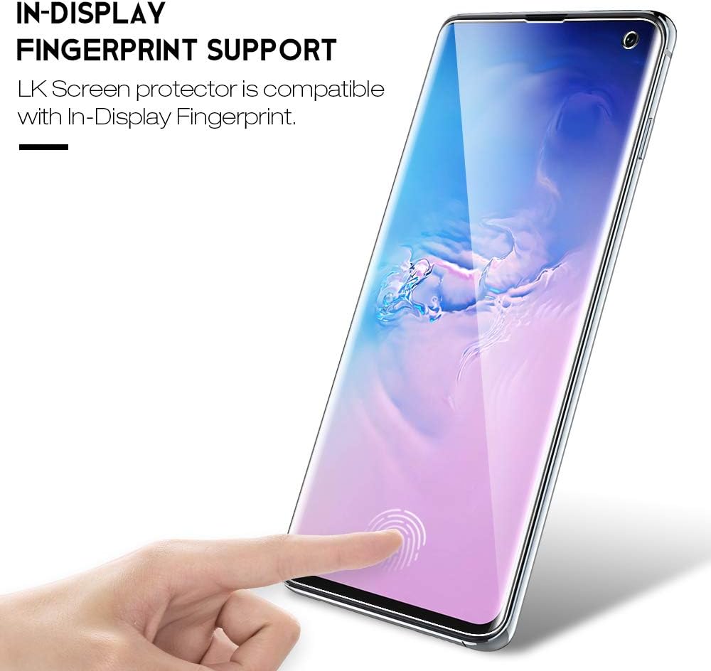 5 Pack LK 2 Pack Screen Protector + 3 Pack Camera Lens Protector Compatible with Samsung Galaxy S10,In-Display Fingerprint Support, HD Ultra-Thin, Flexible TPU Film