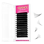 TDANCE Easy Fan Lash Extension Rapid Blooming Volume Eyelash Extensions C CC D DD J B L Curl 0.03-0.12mm Thickness Easy Fan Volume Lashes Self Fanning Eyelashes Extension (0.07-DD,17 mm)