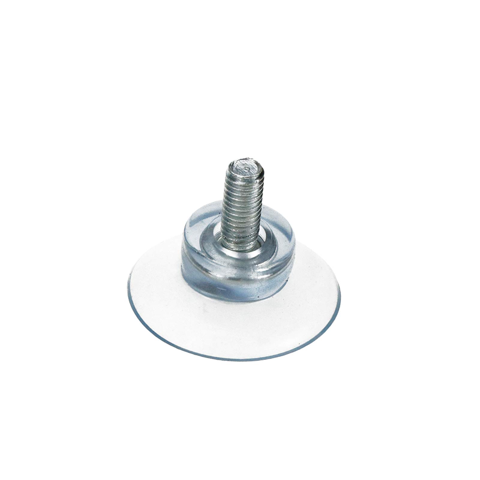 Geesatis 6 Pcs Transparent Strong Suction Cups 33 mm / 1.3 inch Sucker Pads Rubber Replacement Without Hooks, for Home Decoration Glass Table Top, with M6 Cap Nut 1