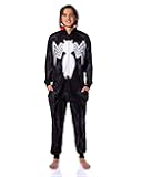 Marvel Costume Venom Union Suit Adult One Piece Hooded Pajamas For Men and Women