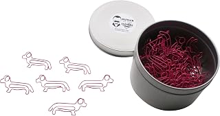Butler in the Home Dog Dachshund Shaped Paper Clips Great for Paper Clip Collectors or Dog and Pet Lovers (Pink - 100 Count)