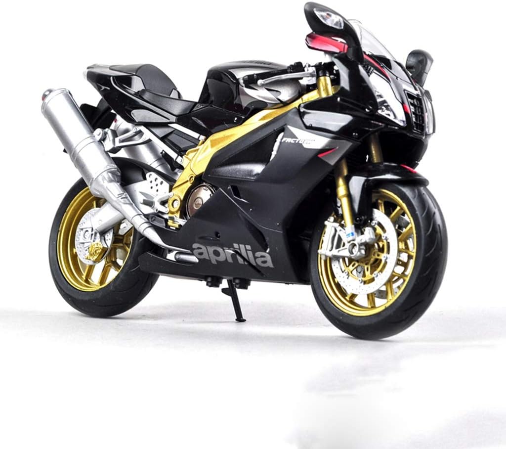 HBJP 1:10 Motorcycle Model Simulation Alloy Car Model Locomotive Ornaments Suitable for Collection Red Black (Color : Black)