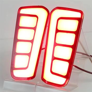 LED CAR Bumper LAMP 2PCS/LOT Fog Light Compatible with ELFA 2016 2017 2018 LED Fog LAMP Moving LAMP Brake Light TAILLIGHT