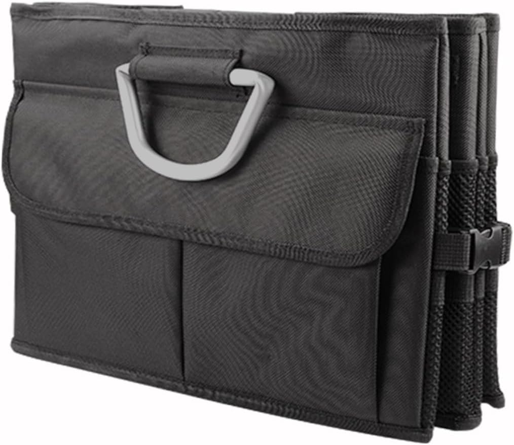 STOBAZA Car Foldable Storage Box with Multi-compartment Car Trunk Organizer Black for Vehicle Interior Automotive Supplies