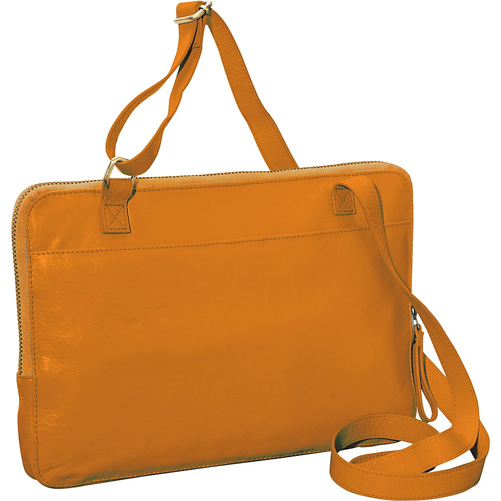 Latico Leathers Louisa iPad Shoulder Bag Color: Gold 100% Leather Handcrafted by Artisans
