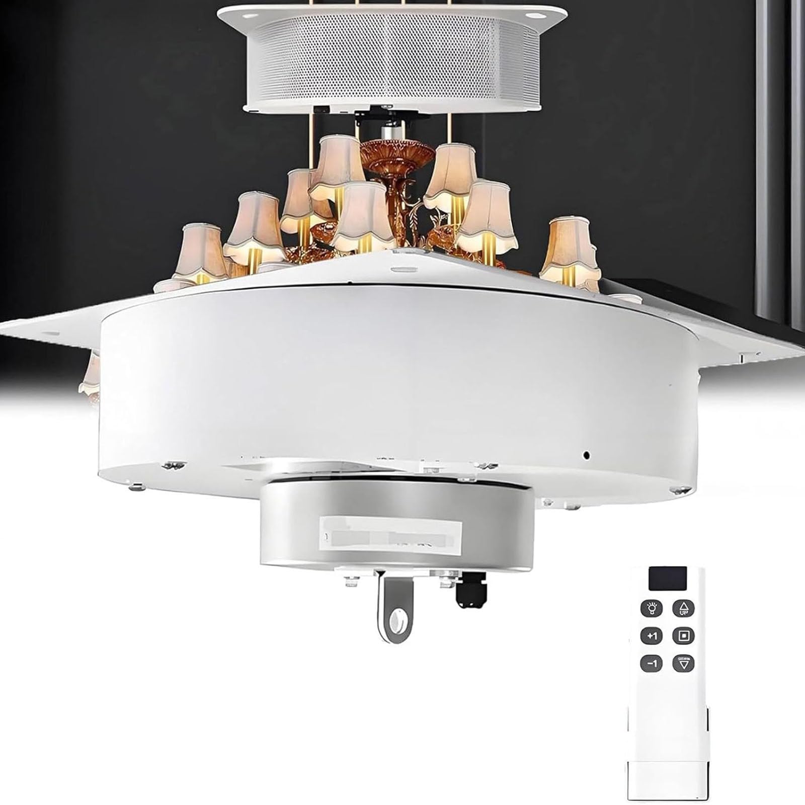 Treuil électrique pour lustre 70kg avec télécommande et course de 6m
