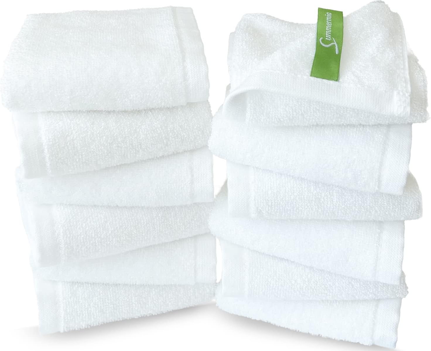 SUMMERMIA Washcloths 12 Pack (White)