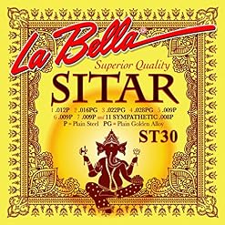 Labella LST30 Jeu de Cordes à boule pour Sitar Indien - Les Beatles, Paul McCartney, John Lennon, RIngo Starr, George Harrison