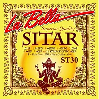 Labella LST30 Jeu de Cordes à boule pour Sitar Indien - Les Beatles, Paul McCartney, John Lennon, RIngo Starr, George Harrison