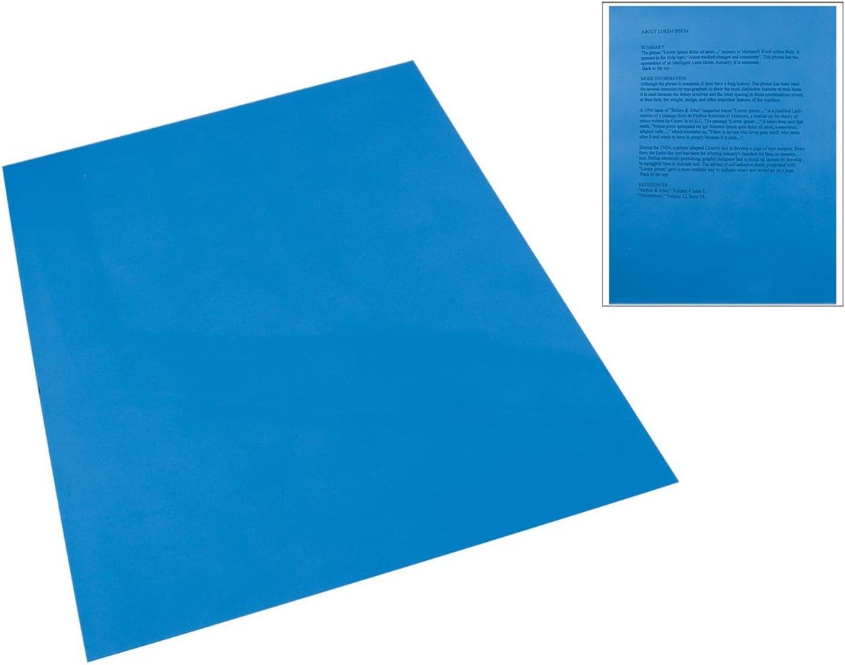 Dark Blue Tinted Plastic Reading Sheet