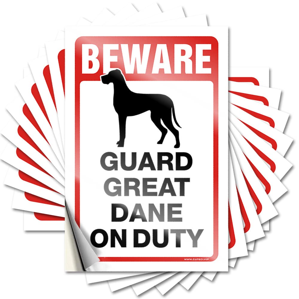 Fall Sticker Accessory | Beware! Guard Great Dane On Duty Vintage Bike Sticker Pack(6X9CM)