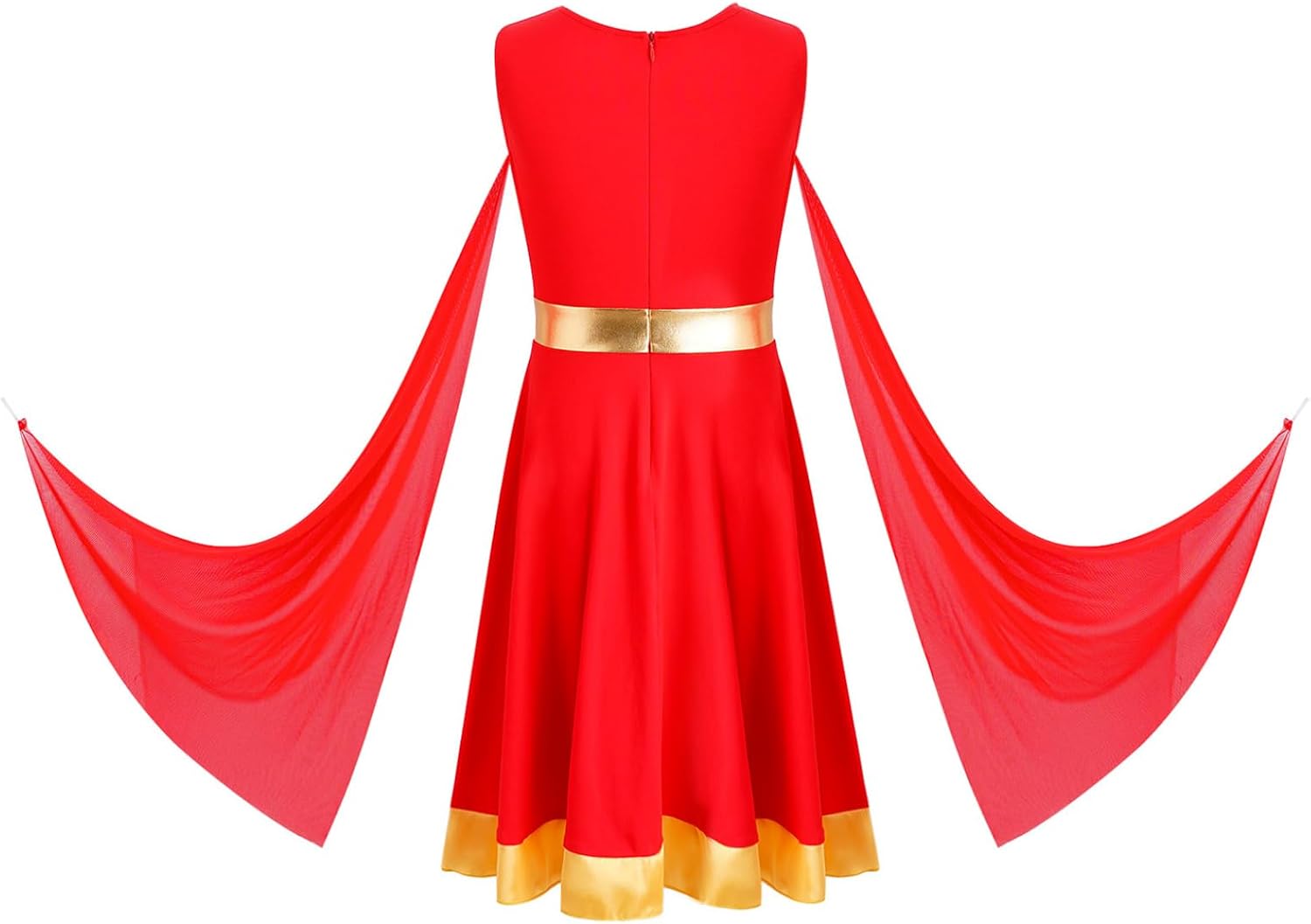Jugaoge Girls Liturgical Praise Dance Dress Church Tunic First Holy Communion Gown Sleeveless Tutu