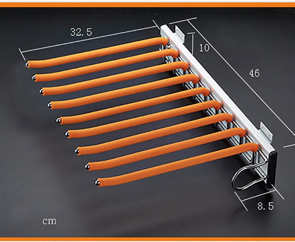 Pull Out Trousers Rack Tie Holder Hanger Rail Organizer Rack Pants Hangers for Wardrobe-9 Pairs Decoration